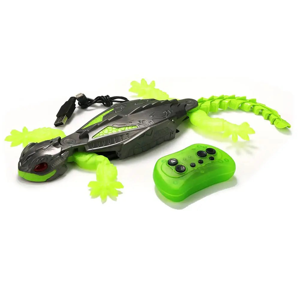 Realistic Biomimetic RC Wall Climbing Lizard Robot Toy, Remote Control Gecko That Climbs Glass & Smooth Walls